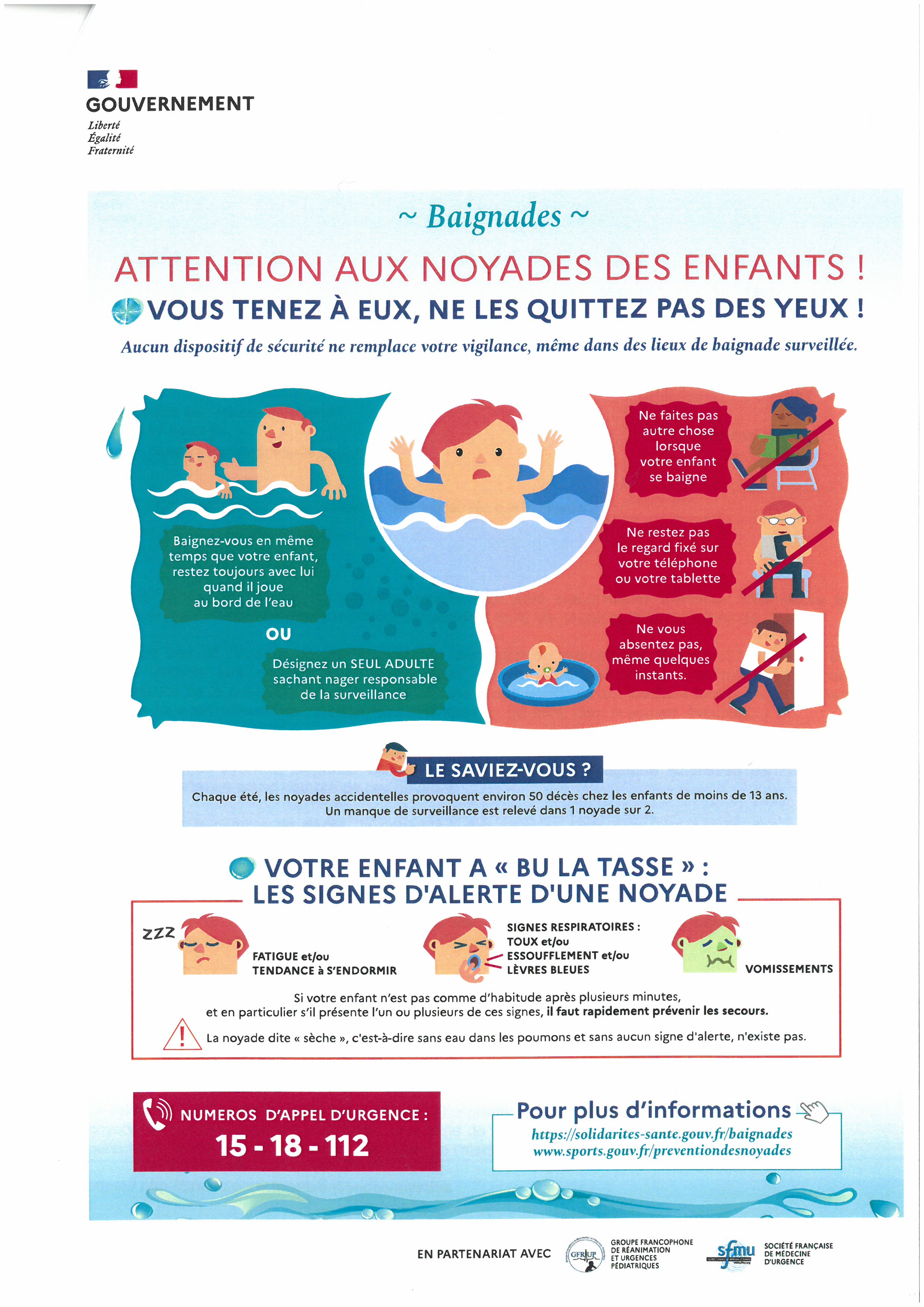 Baignades enfants