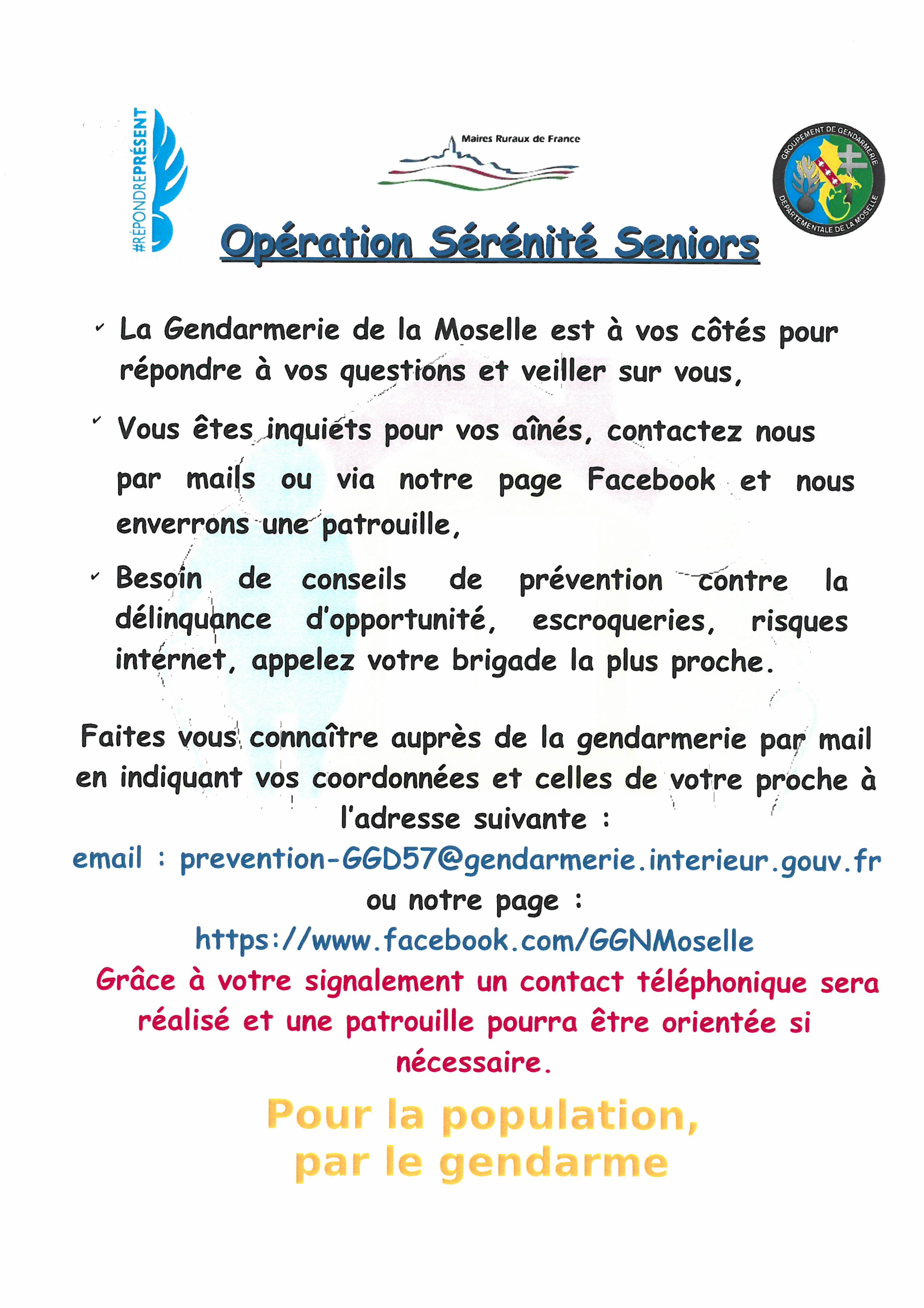 Opération sérénité seniors