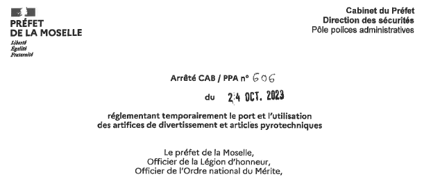 arrete 27 10 2023