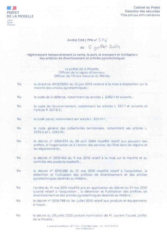 arrete pref 375