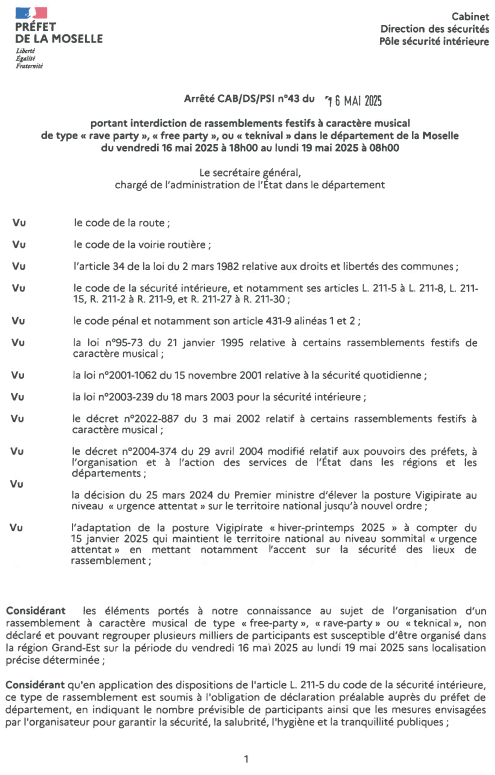 arrete n 43