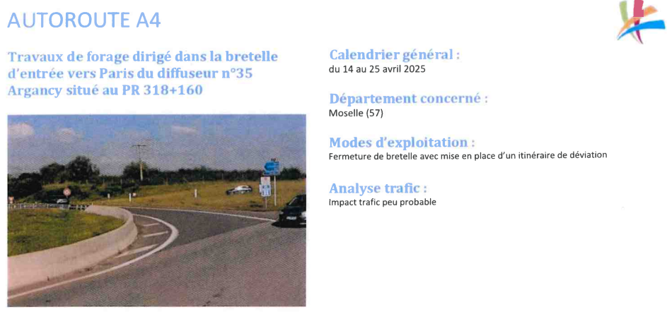 travau autorouteA4