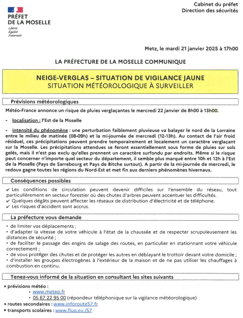 vigilance jaune